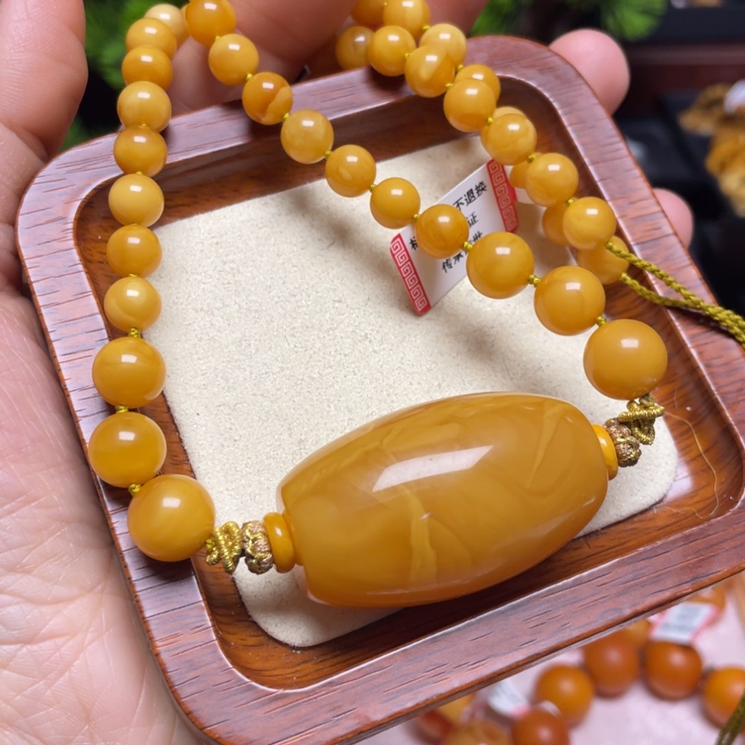 蜜蜡颈饰未镶嵌项链