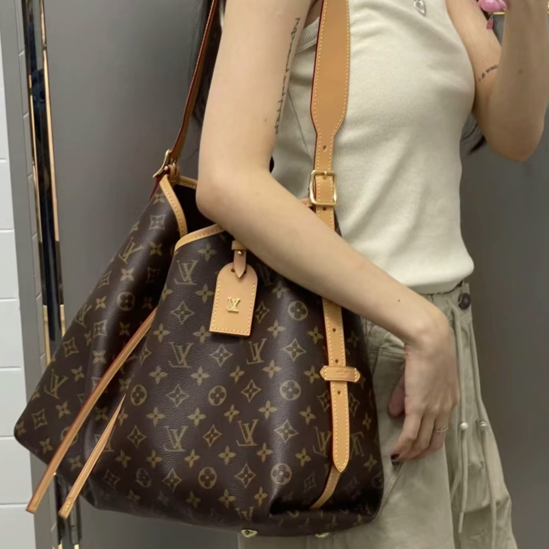 95新 LouisVuitton/路易威登 95新 LV老花Carryall中号