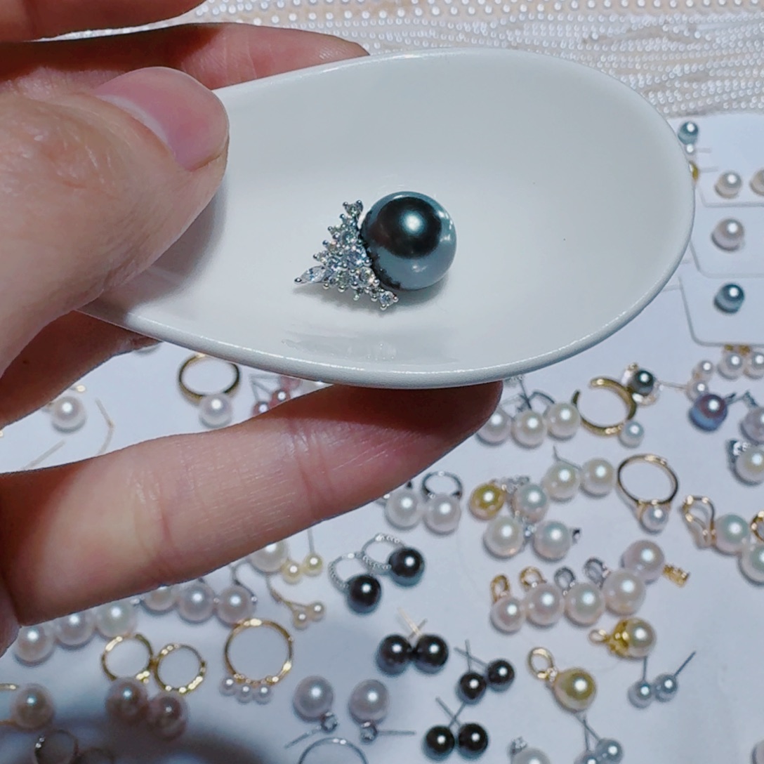 海水珍珠颈饰银S925镶嵌450