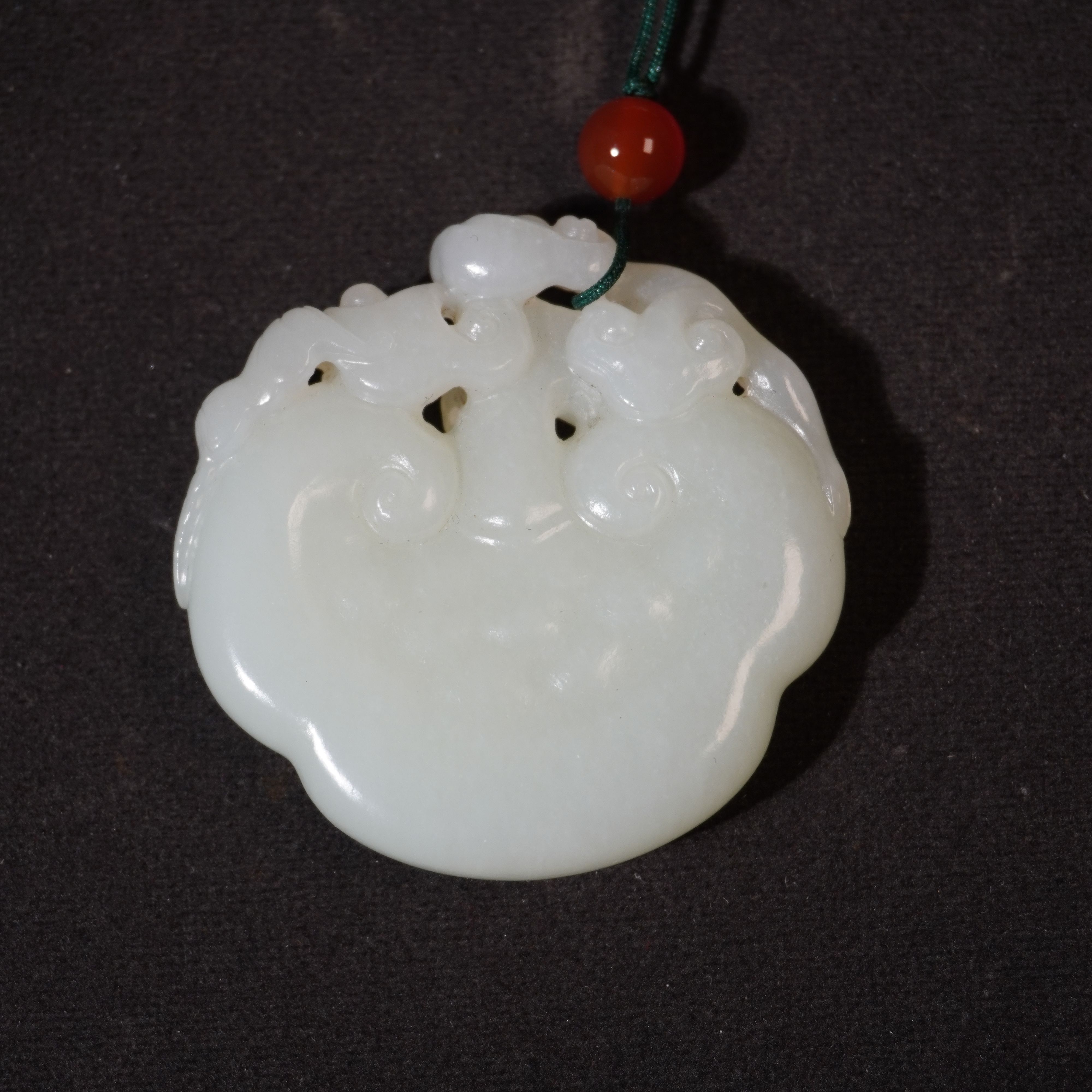 9SE120 清 和田玉如意吊坠