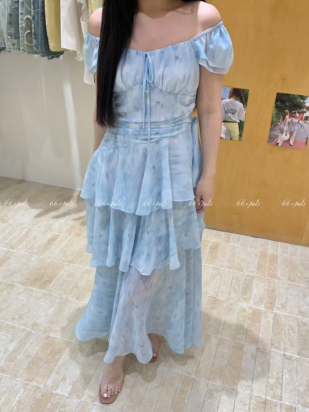 夏季大码显瘦收腰不规则拼接连衣裙8983