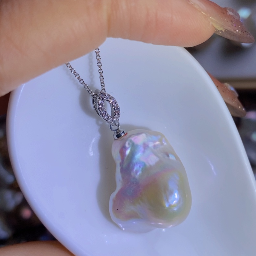 【闪购商品】淡水珍珠天然淡水珍珠（微瑕）合金