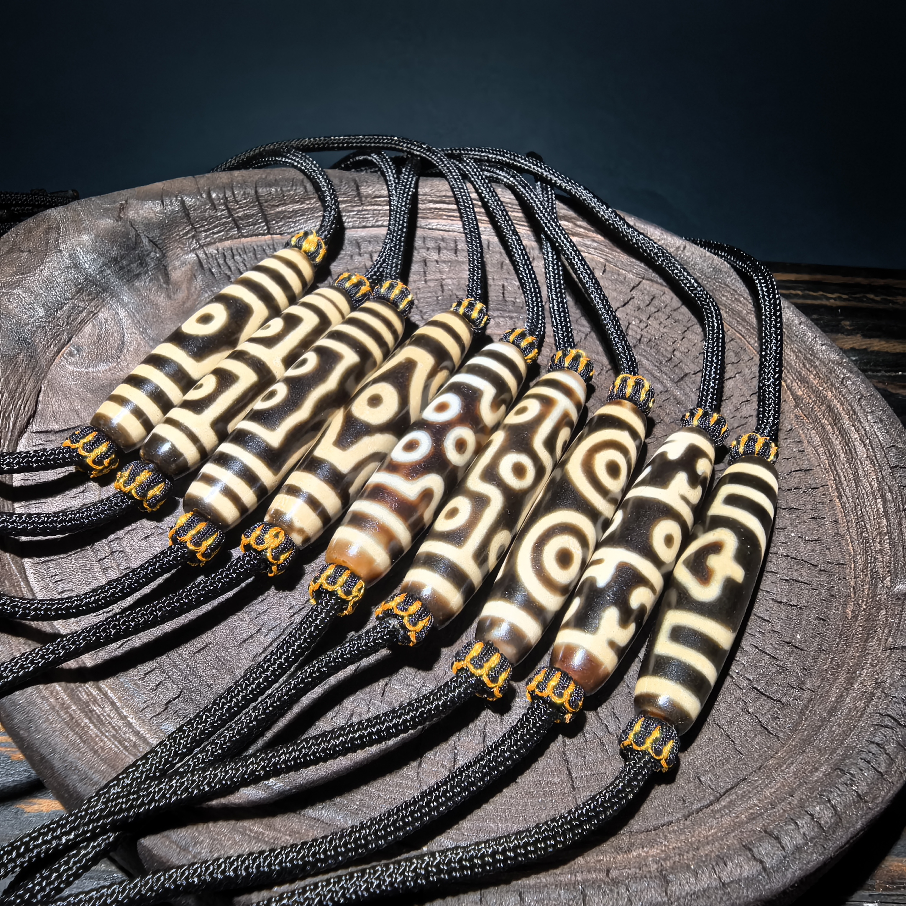 *吉寳老台工【一代老牙黄天珠】玛瑙锁骨链多图