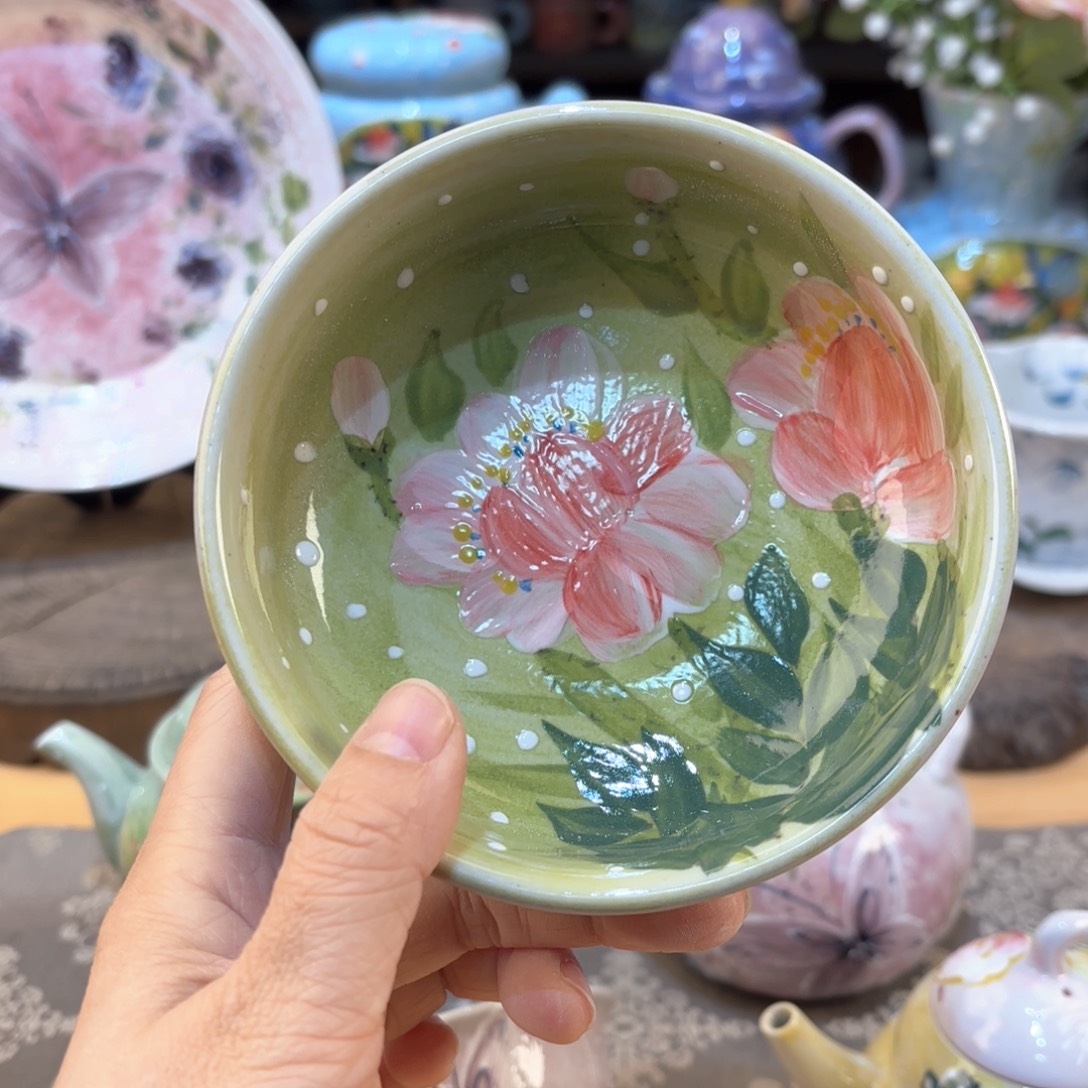 景德镇手绘高温釉下彩陶瓷茶具