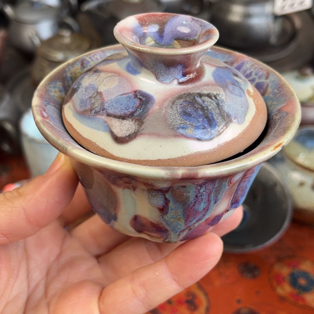 柴烧茶器主人杯杯柴烧