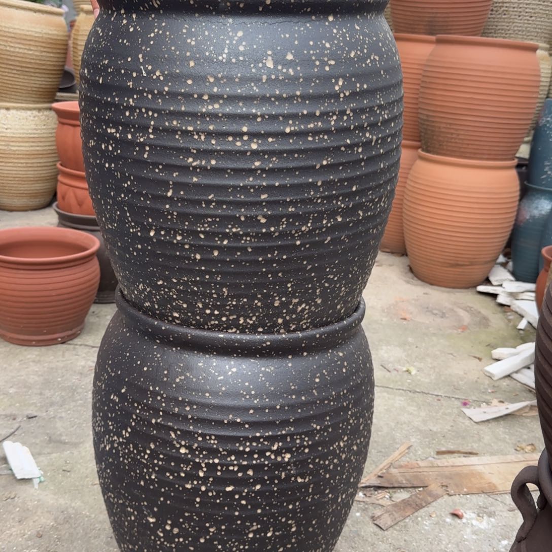 紫砂花盆口35高50宜兴紫砂瑕疵口失圆粗糙