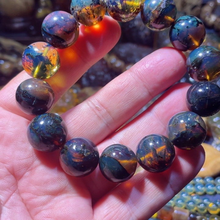 琥珀手链未镶嵌天然