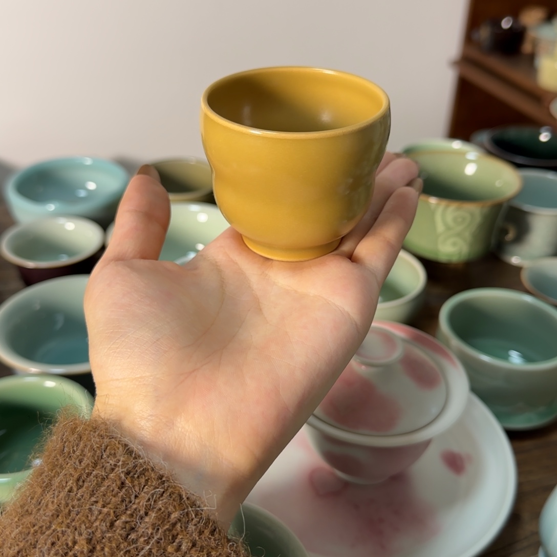 瓷片龙泉青瓷主人杯