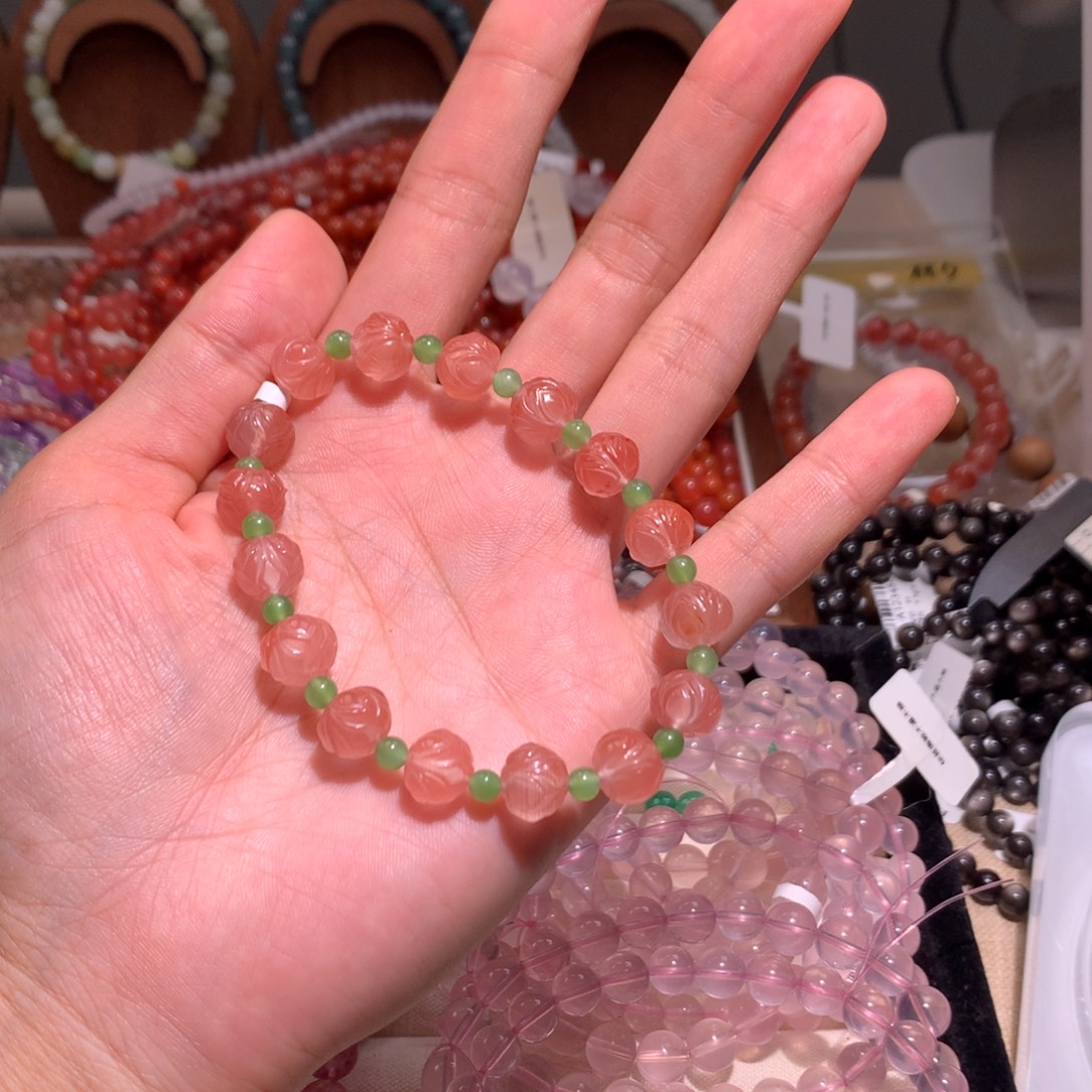 联***姐南红玛瑙未镶嵌手链