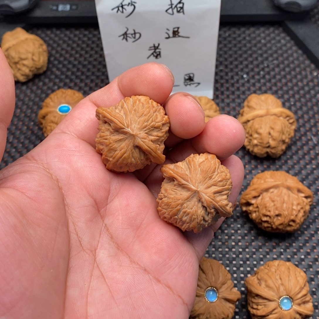 文玩核桃把件全品白茬磨盘36尺