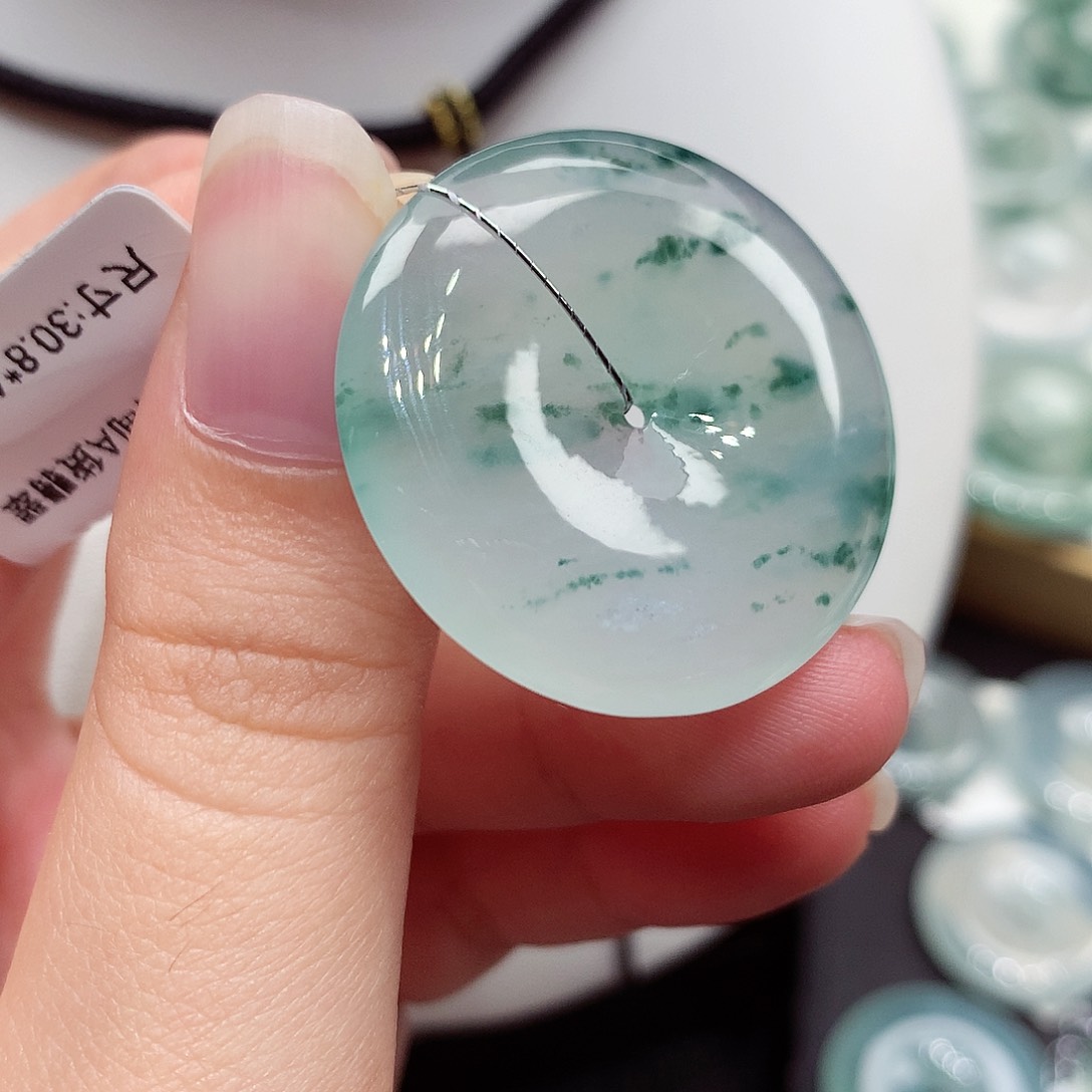 颈饰未镶嵌翡翠编号124，30.8/4.9