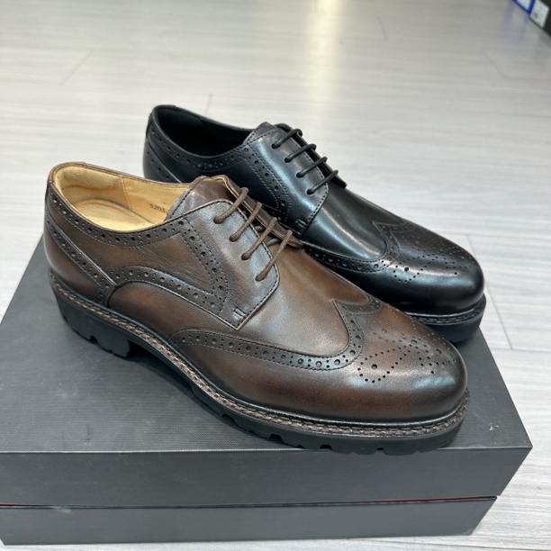 XL大底＋牛皮Pierre Shark/鲨鱼英伦男士牛皮真皮舒适商务鞋5203-3