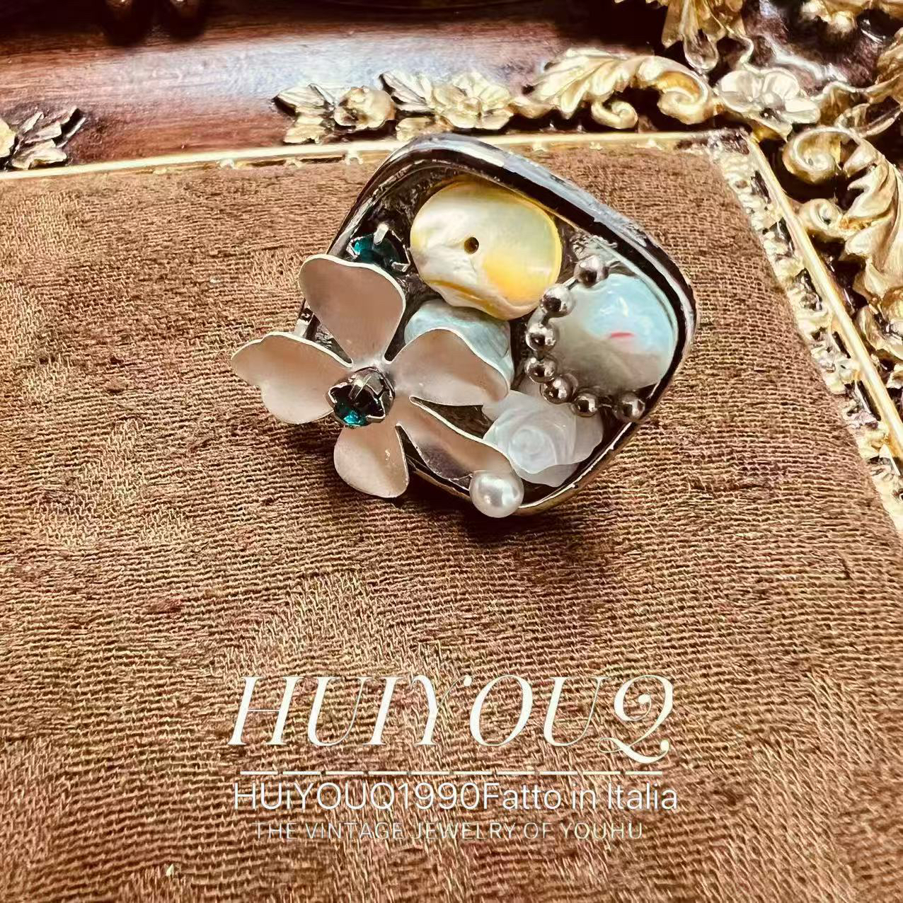 铜合金戒指 【花园】时尚简约花园戒指040