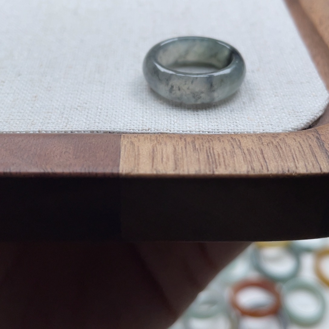 翡翠戒指未镶嵌4 号 港码 6