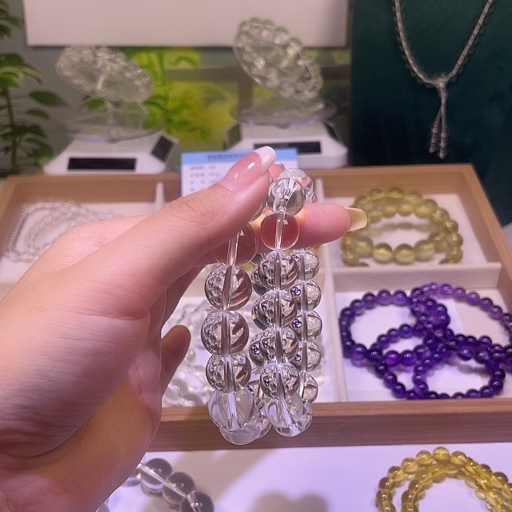 多****烟晶手链未镶嵌双Ａ白水16