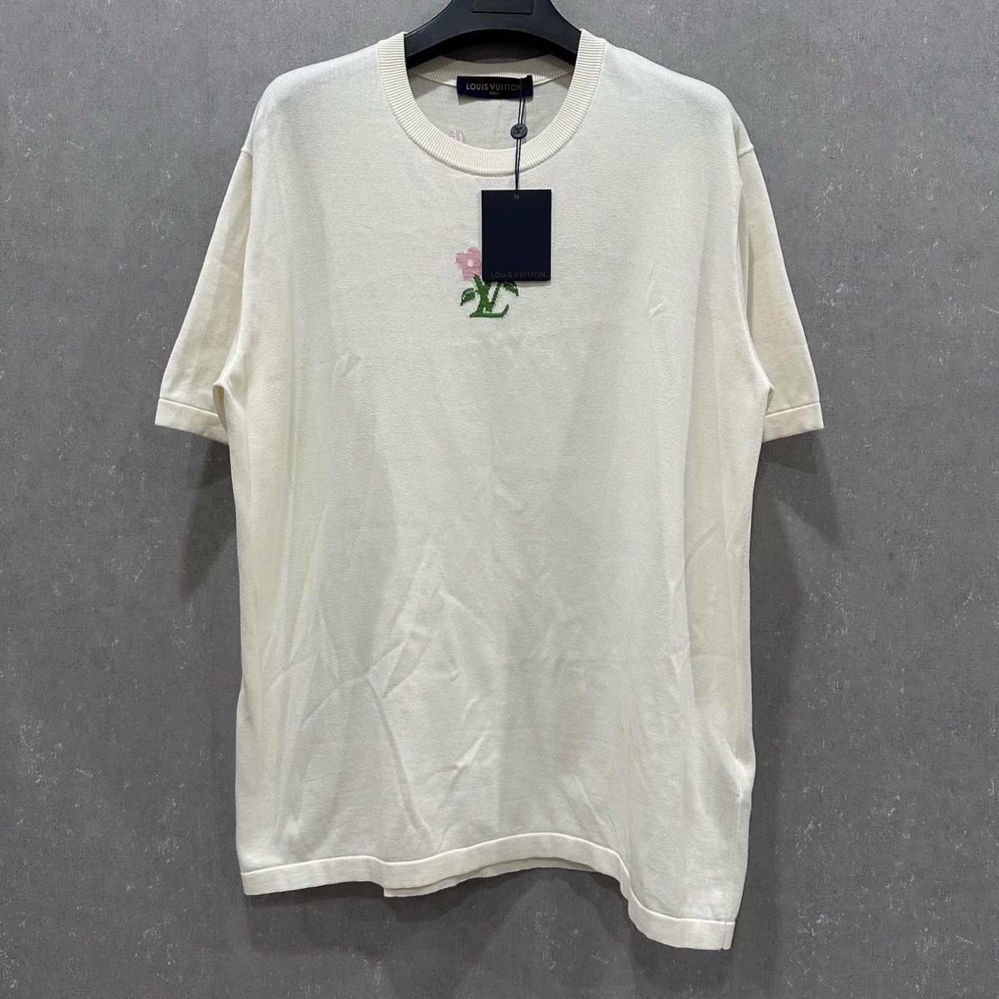 未使用 LouisVuitton/路易威登 白色针织款短袖 4L码 005595