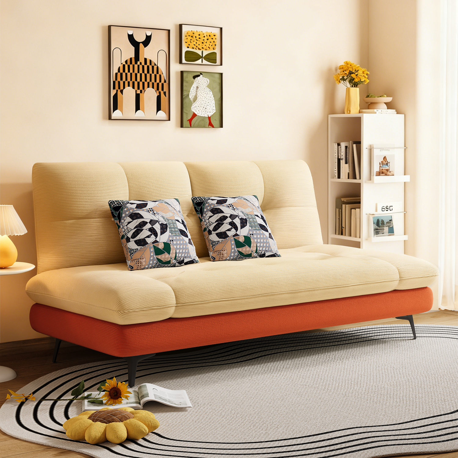 折叠沙发床一体两用小户型双人客厅卧室公寓出租房简易懒人沙发床