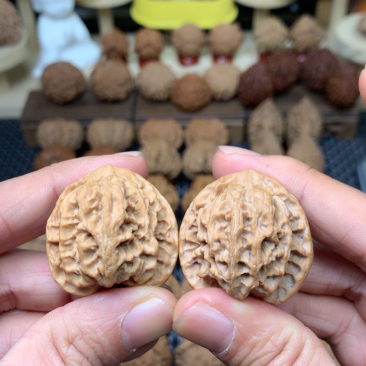 【闪购商品】文玩核桃把件全品福利山地苹果圆35