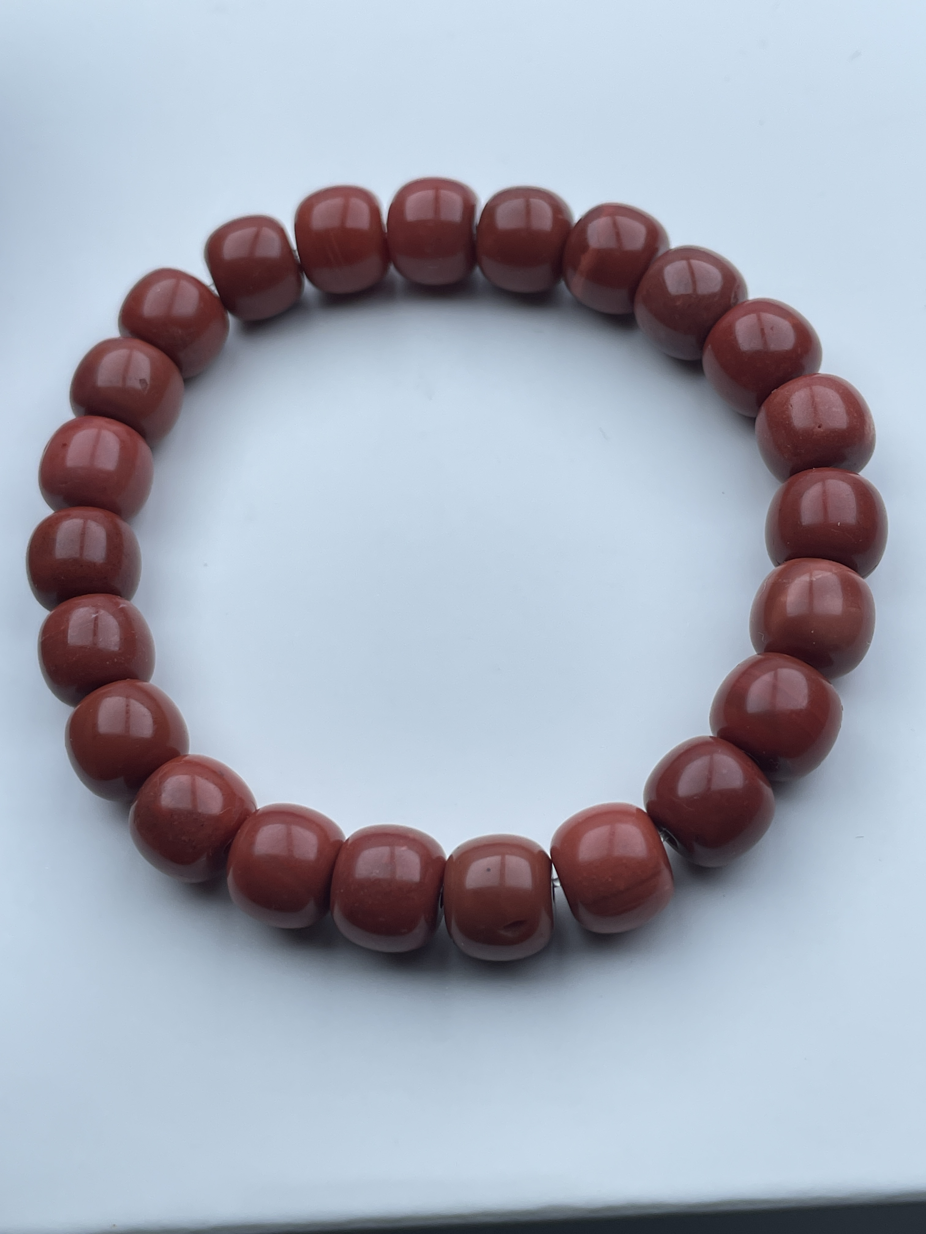 8mm左右南红手串女款时尚女士红色素圈老型单圈