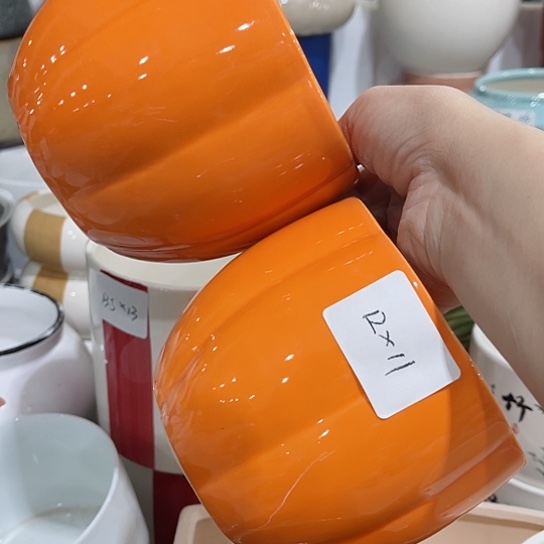 多肉绿植陶瓷花盆9.9包邮，有孔