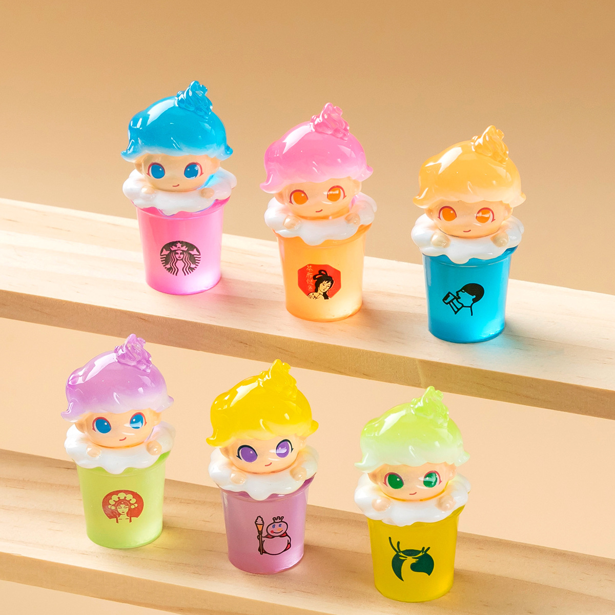 【直播拆】【奶茶杯】网红DIY潮玩摆件