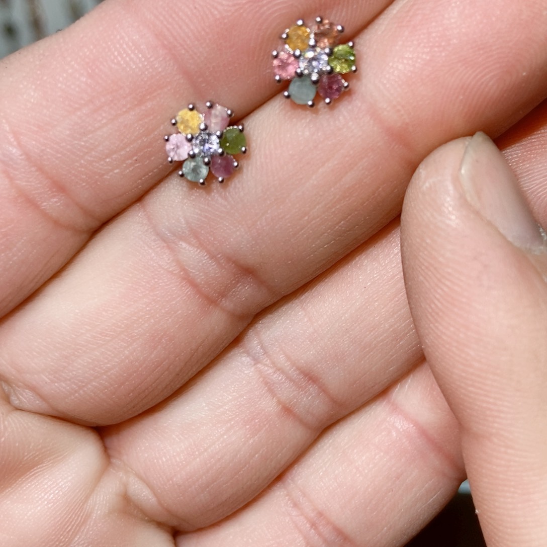 绿水晶戒指银S925镶嵌