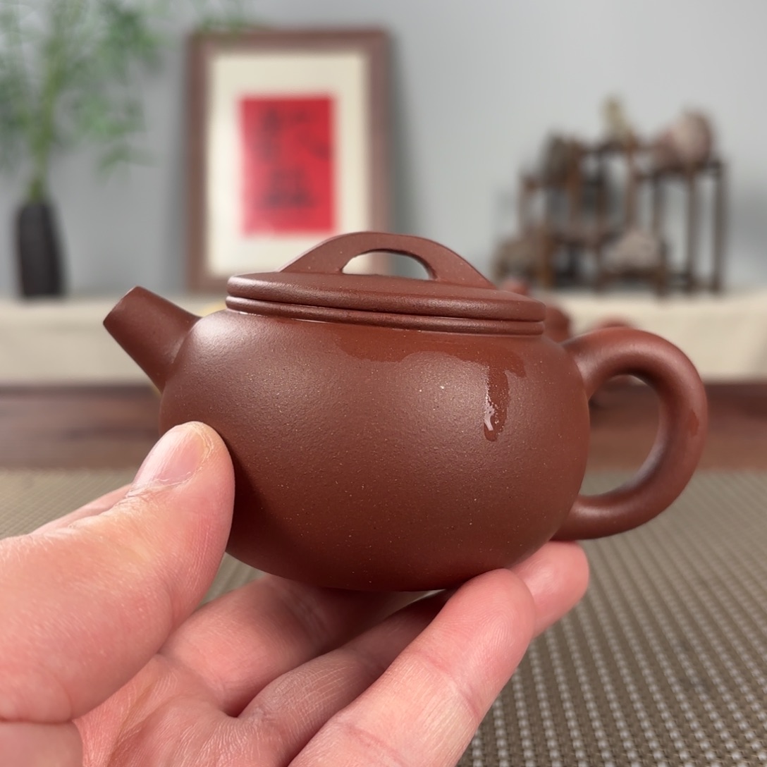 紫砂茶壶惜*黄龙山原矿紫砂壶150