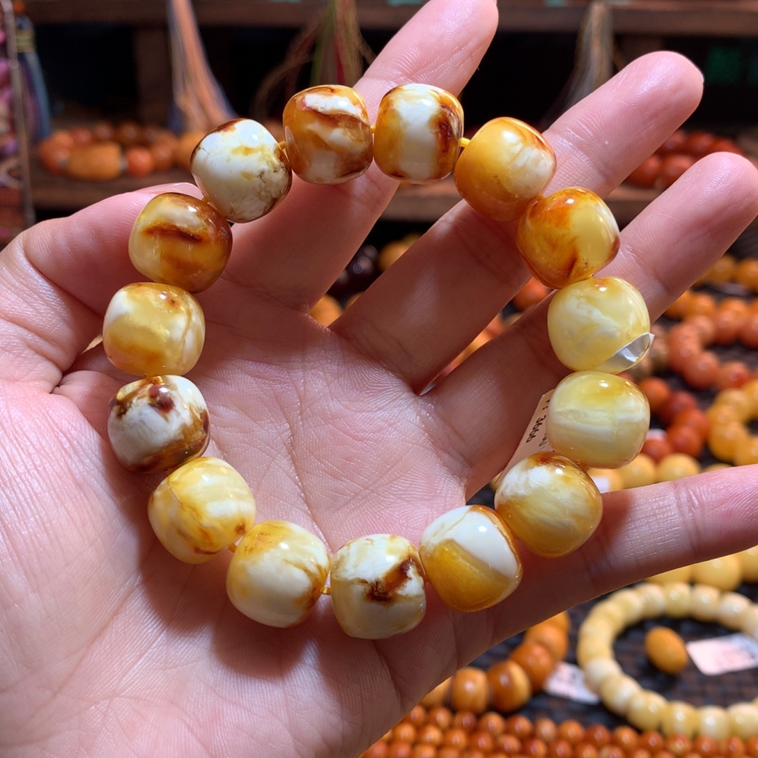 蜜蜡未镶嵌手串蜜蜡手串