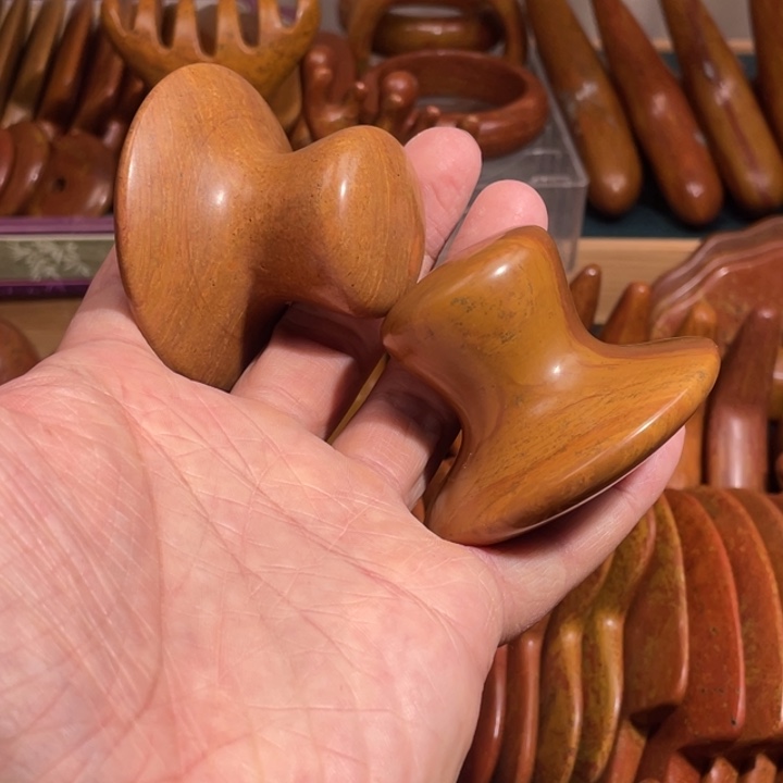 红砭石精品款面部按摩蘑菇头