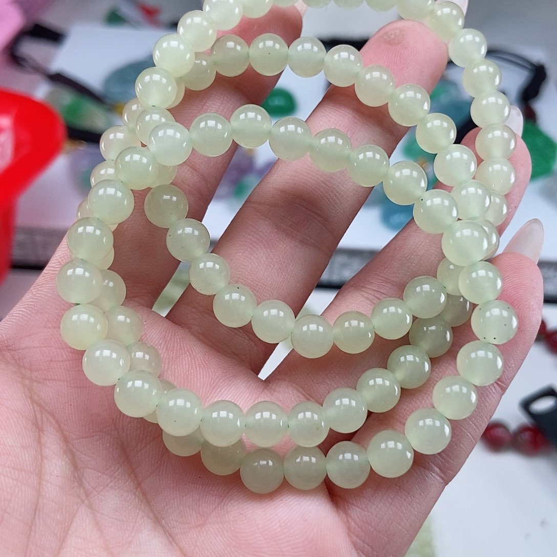 和田玉（糖玉）手链未镶嵌手链