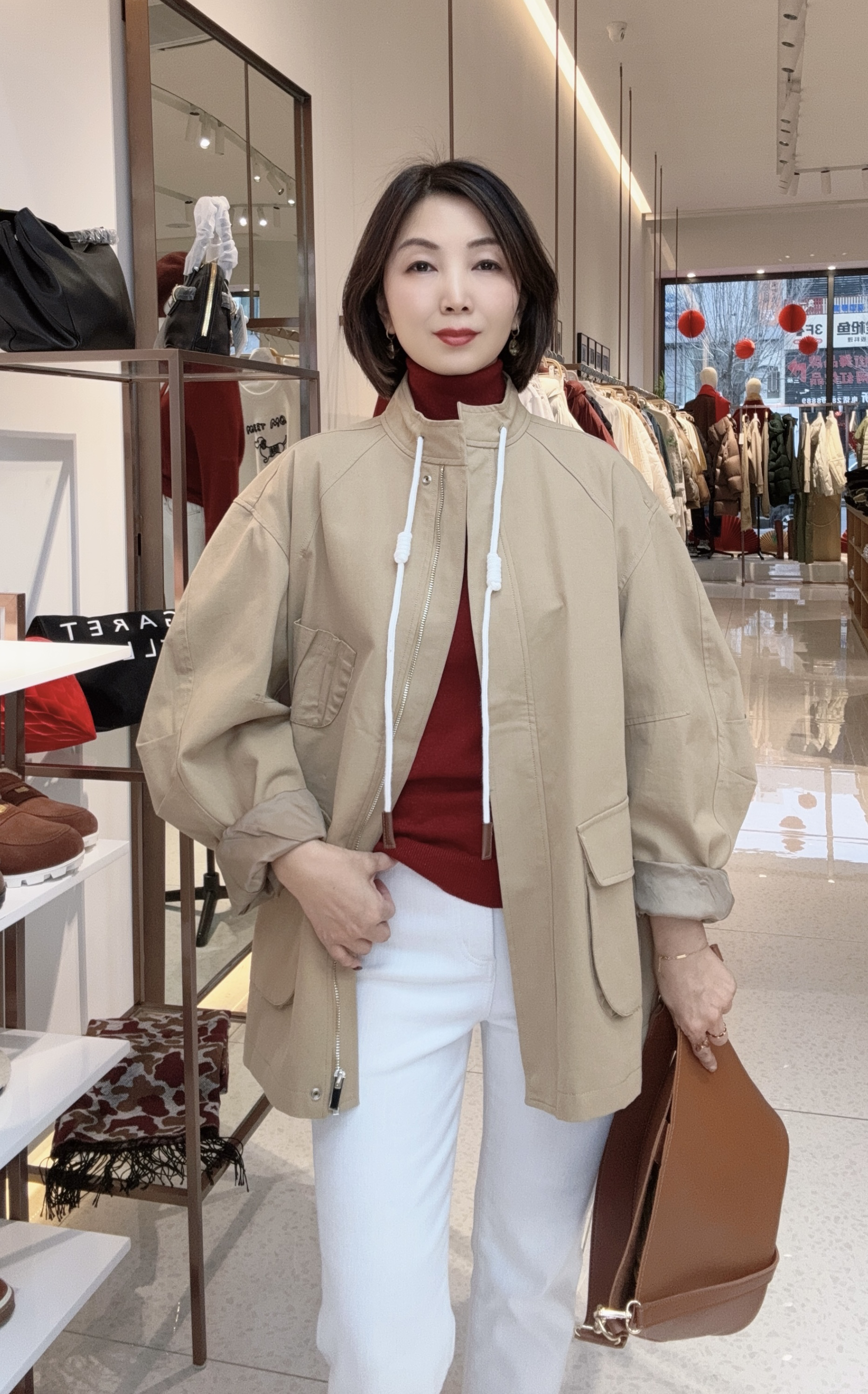 原棉质立领工装 外套