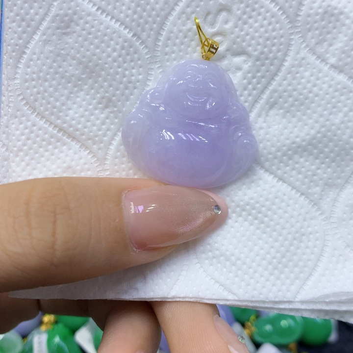 颈饰18K金镶嵌翡翠