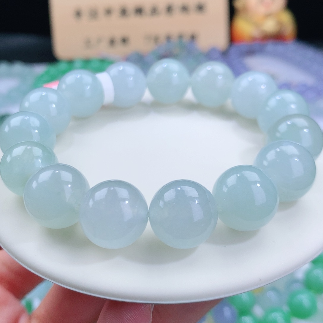 翡翠手链未镶嵌卡13.5