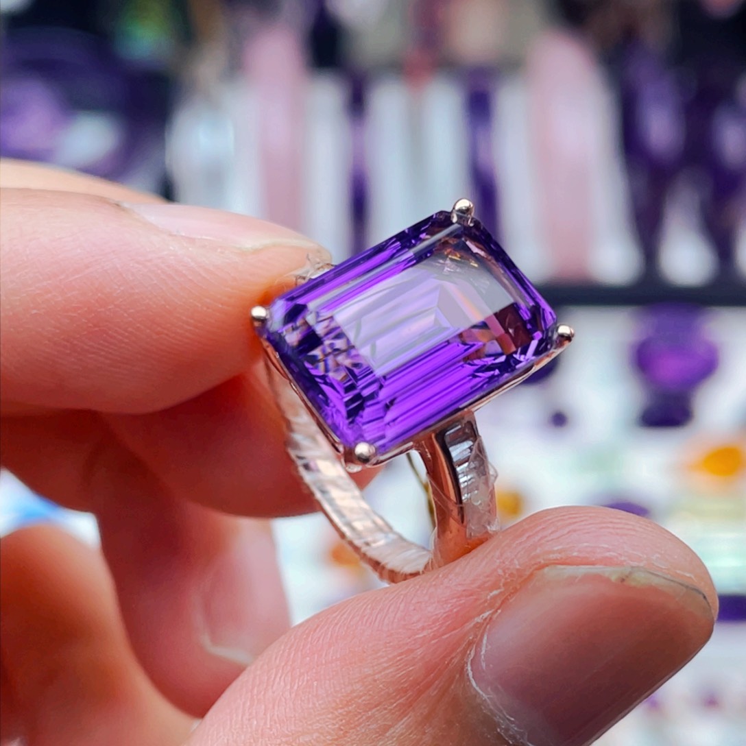 紫晶珠宝半成品未镶嵌天然保真