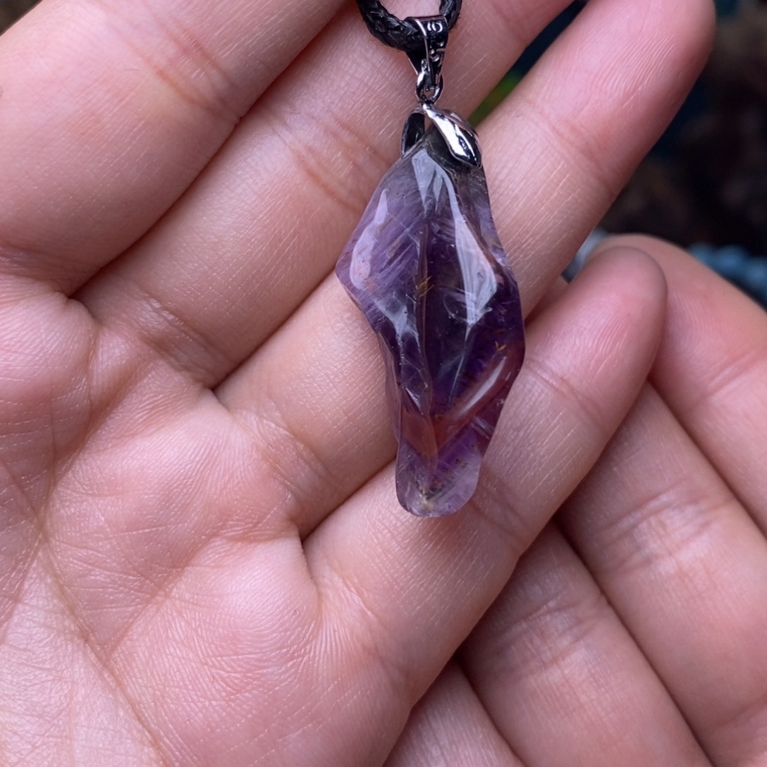 水晶A006极光四色吊坠未镶嵌