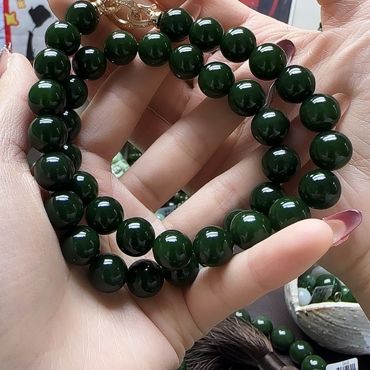 和田玉（碧玉）项链未镶嵌