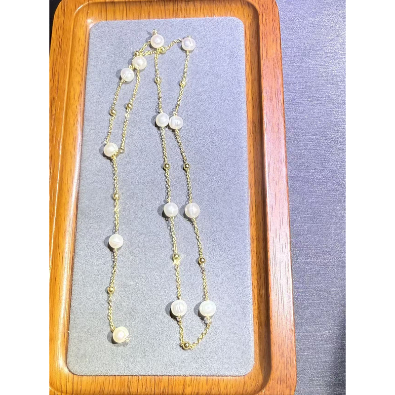 a9115黄色隔珠项链多样性发货