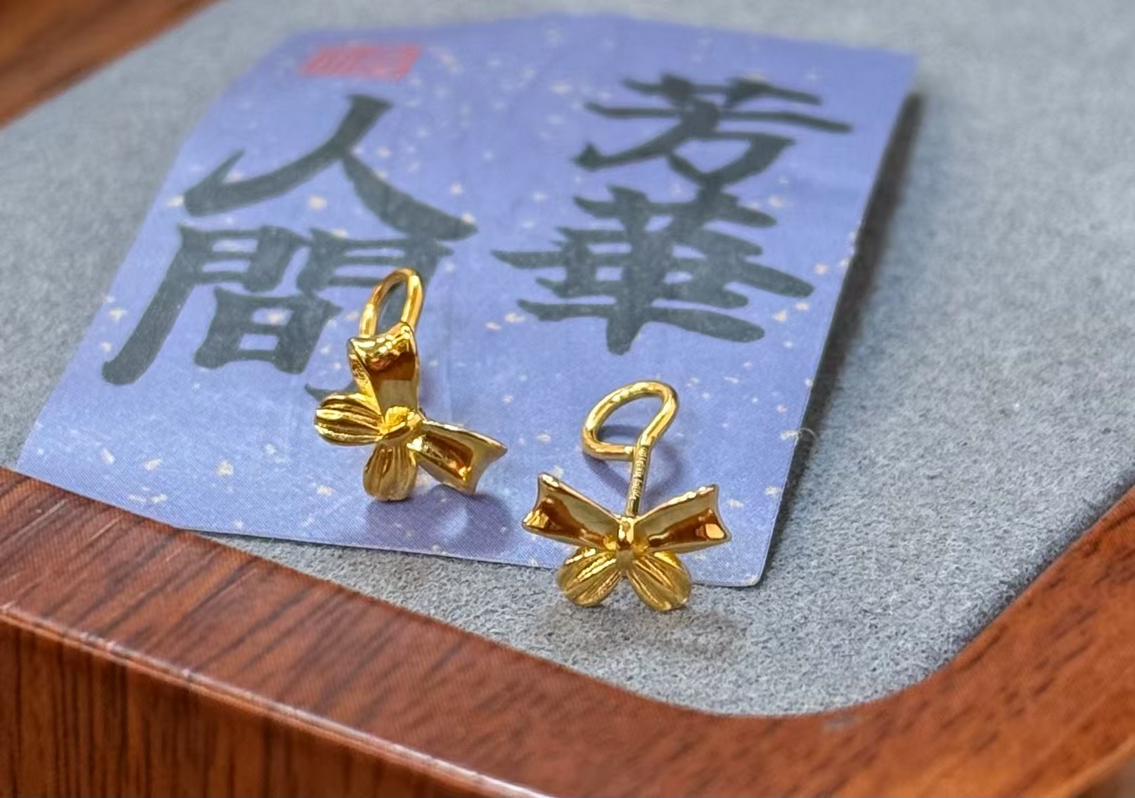 合金耳饰 迷你蝴蝶结耳钉