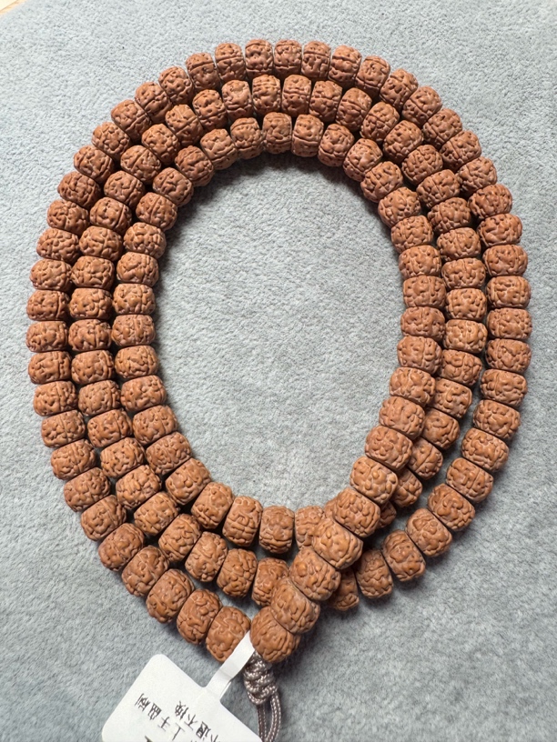 【红皮盘龙】原生态红皮盘龙纹小金刚菩提长串108