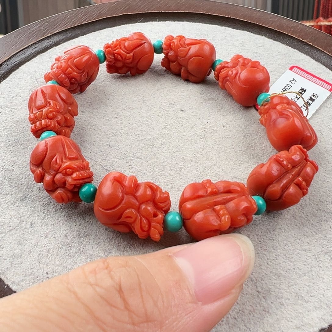 南红玛瑙手串未镶嵌