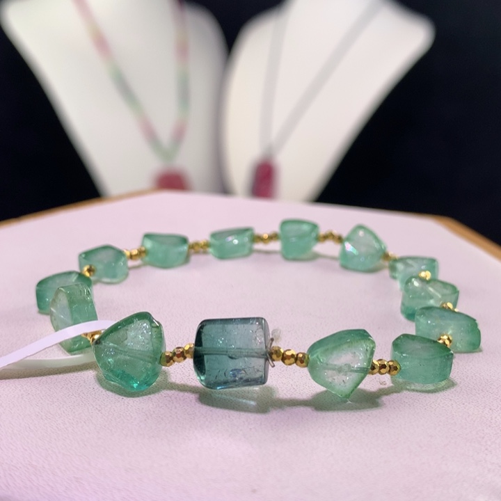 双色碧玺手链未镶嵌