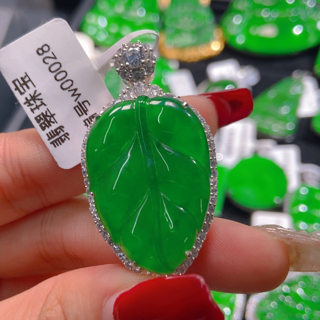 翡翠吊坠(不含链)银S925镶嵌