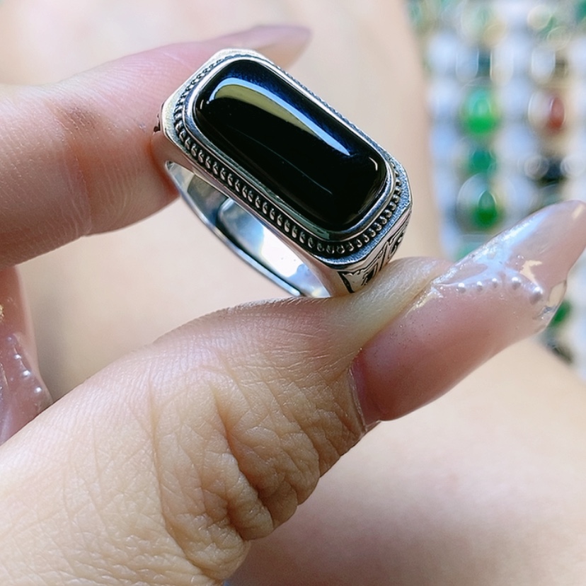 【闪购商品】玛瑙/玉髓戒指银S925镶嵌