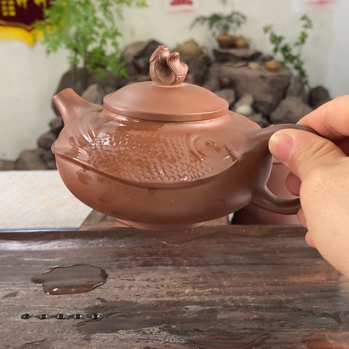 紫砂茶壶紫泥270左右的容量半手制作微微瑕不退不换