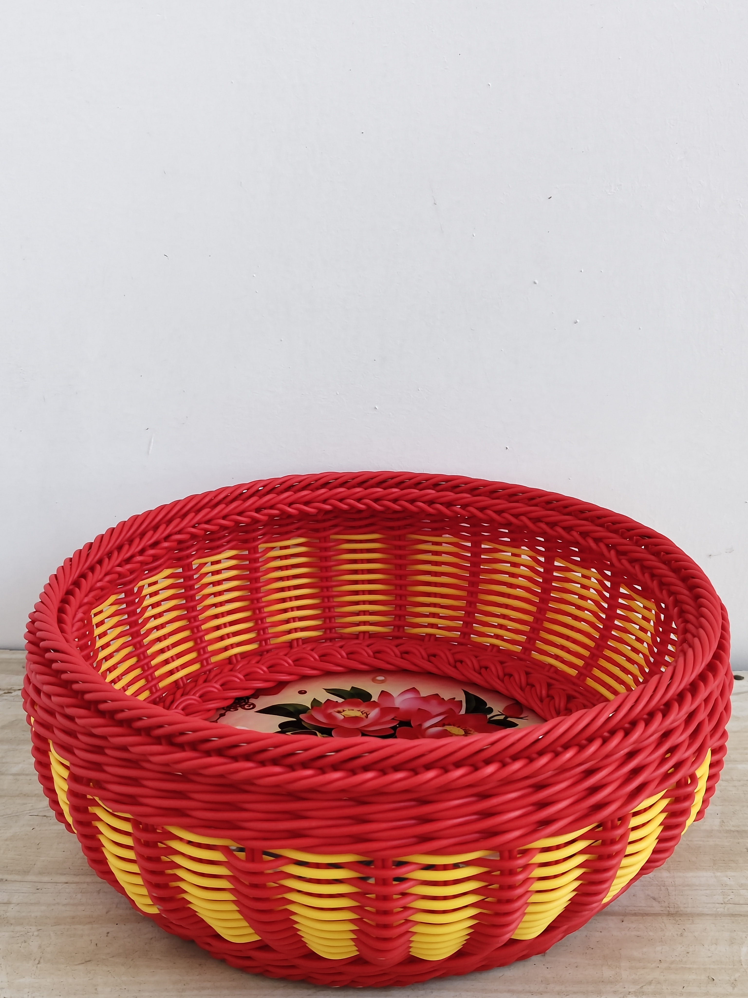 手工藤条编制收纳篮果篮果盘装水果瓜子家用美观大气