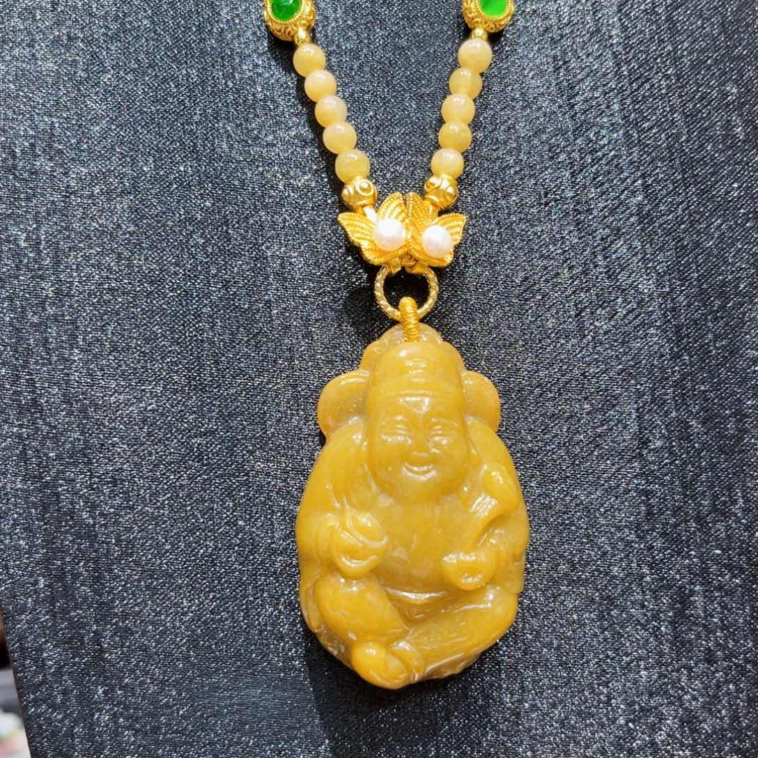 翡翠未镶嵌吊坠(赠链)国风