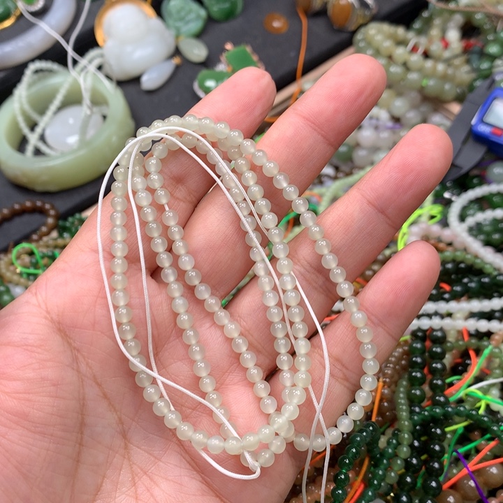 和田玉未镶嵌手链85