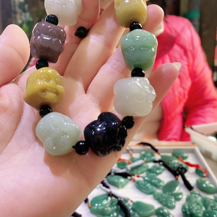 密玉（石英质玉）手链未镶嵌