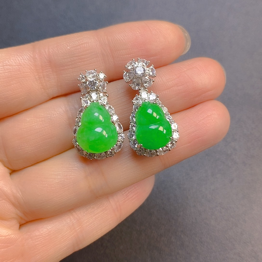 风***合翡翠银S925镶嵌颈饰