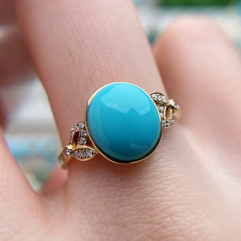 【闪购商品】绿松石原矿绿松石18K金镶嵌